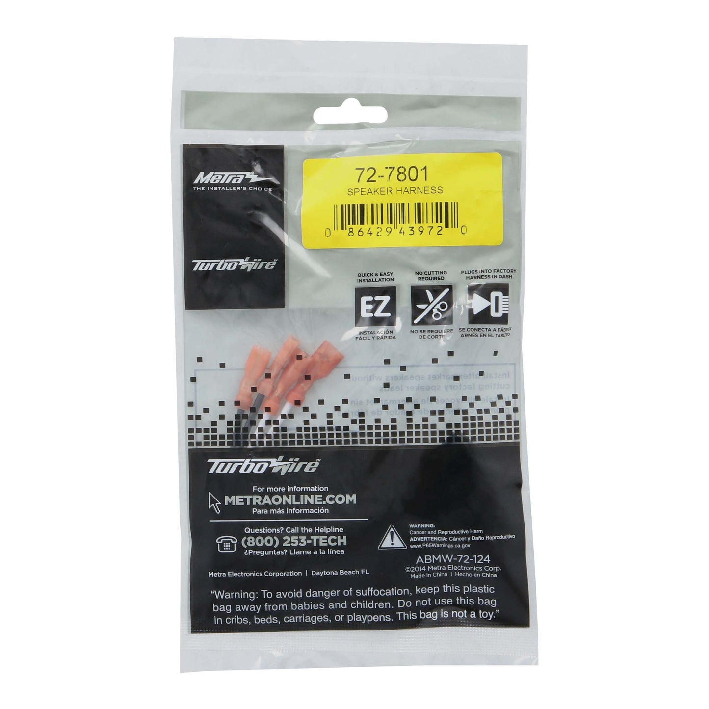 Metra 72-7801 Speaker Wiring Harness Pair for Honda Vehicles