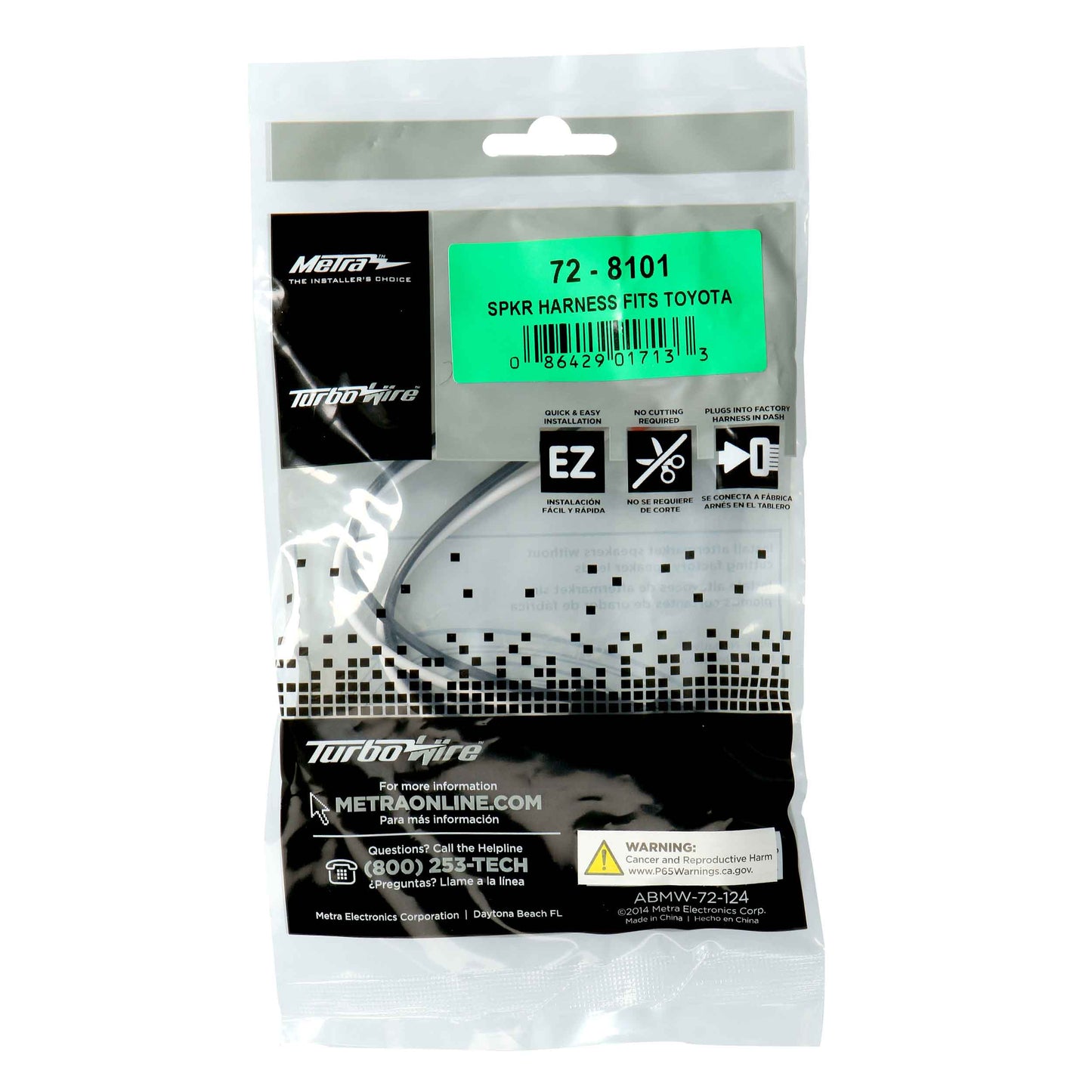 Metra 72-8101 Speaker Wiring Harness Pair for Toyota Geo Chevy