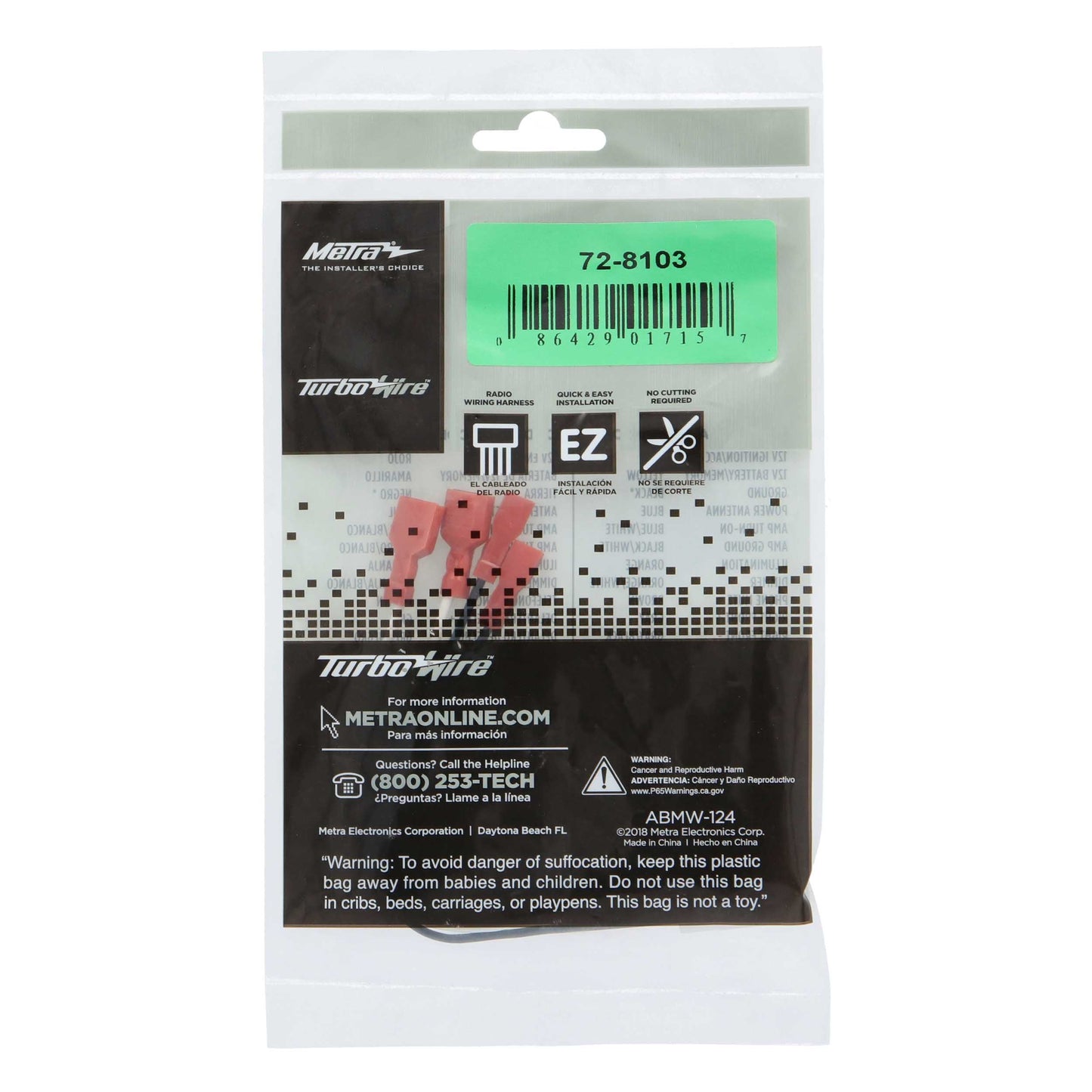 Metra 72-8103 Speaker Wiring Harness Pair for Toyota Suzuki