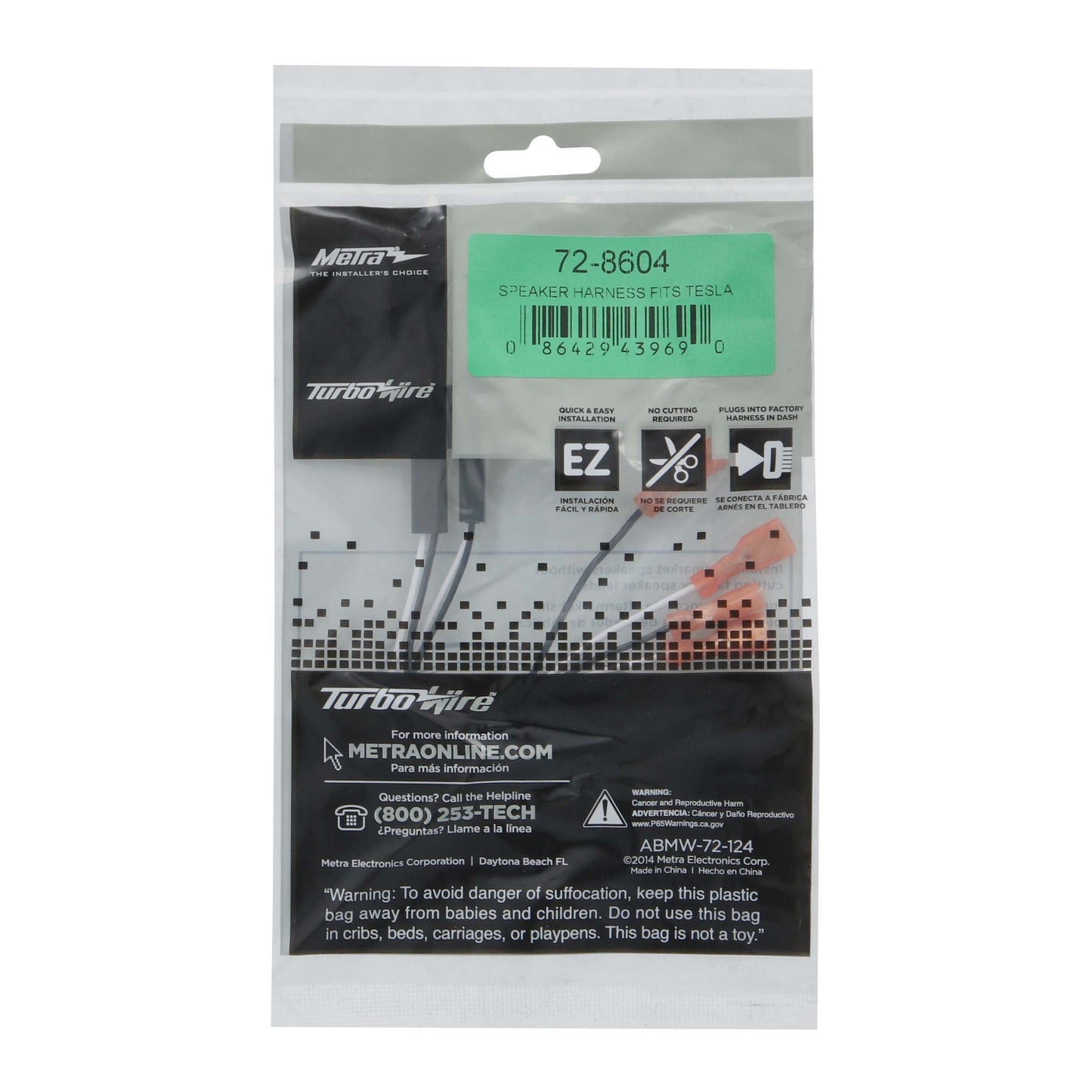 Metra 72-8604 Speaker Wiring Harness Pair for Select Tesla Vehicles