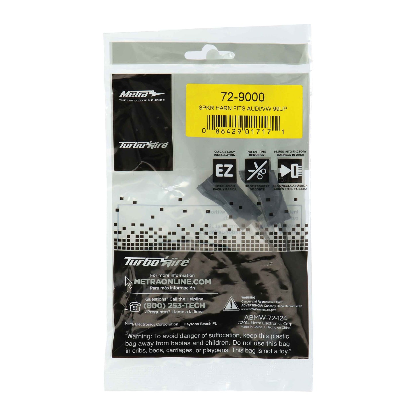 Metra 72-9000 Speaker Wiring Harness Pair for Audi VW Vehicles