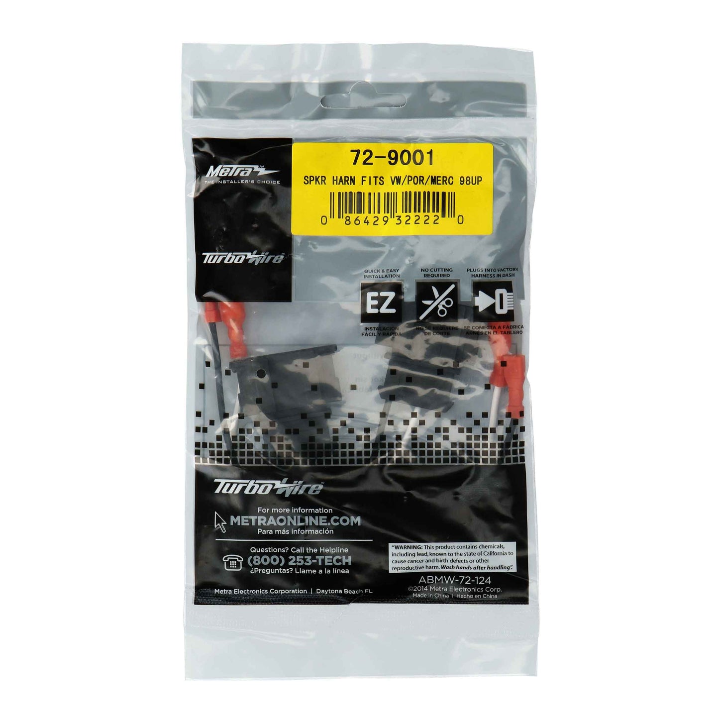Metra 72-9001 Speaker Wiring Harness Pair for Audi Mercedes VW