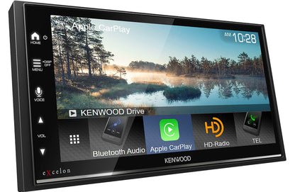 Kenwood eXcelon DMX809S 6.75″ Digital Multimedia Receiver with Wireless CarPlay, Android Auto, HD Radio + SiriusXM SXV300V1 Satellite Tuner