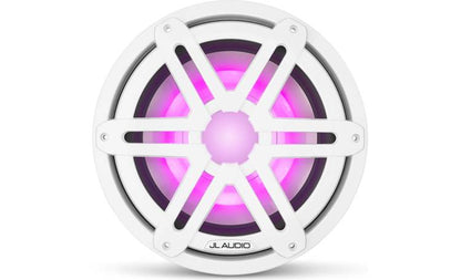 JL Audio M3-10IB-S-Gw-i-4 10-inch Marine RGB LED Subwoofer, White Sport Grilles 93531