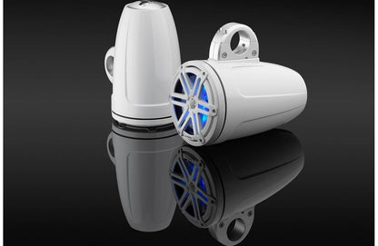 JL Audio M3-770ETXv3-Gw-S-Gw-i 7.7" RGB LED Tower Coaxial System, White Sport Grilles 93539