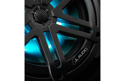 JL Audio M3-770X-S-Gm-i 7.7-inch (196 mm) Marine Coaxial Speakers, Gray Sport Grilles, RGB LED Lighting 93521