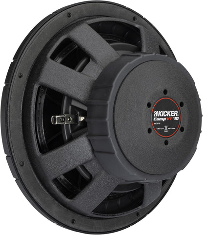 Kicker CompVT 52CVT102 10" Subwoofer, single voice coil, 2Ω, 350W RMS