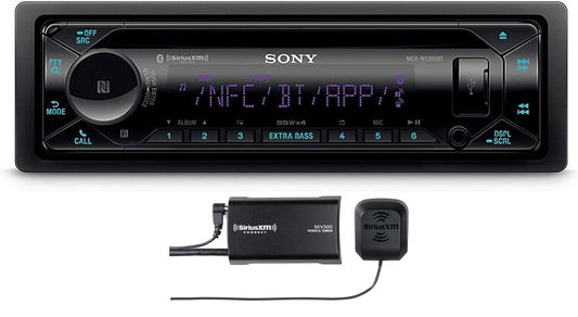 Sony MEX-N5300BT CD Receiver with Dual Bluetooth, Front USB, FLAC, EXTRA BASS + SXV300V1 SiriusXM Vehicle Tuner Bundle