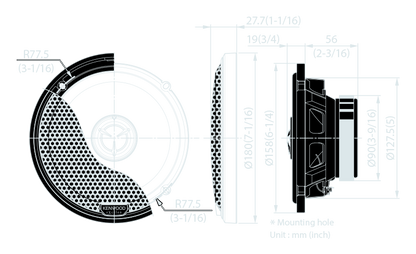 Kenwood eXcelon eXcelon KFC-X175 6-1/2" 2-Way Coaxial Car Speakers 80W RMS (Pair)