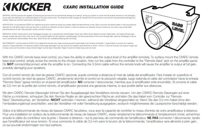 Kicker 46CXARC CXARC Remote Control for Kicker 46CX Series Amplifiers