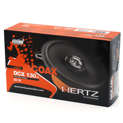 Hertz Dieci DCX 130.3 5 in 40W RMS 4Ω Two-Way Coaxial Speakers (Pair)
