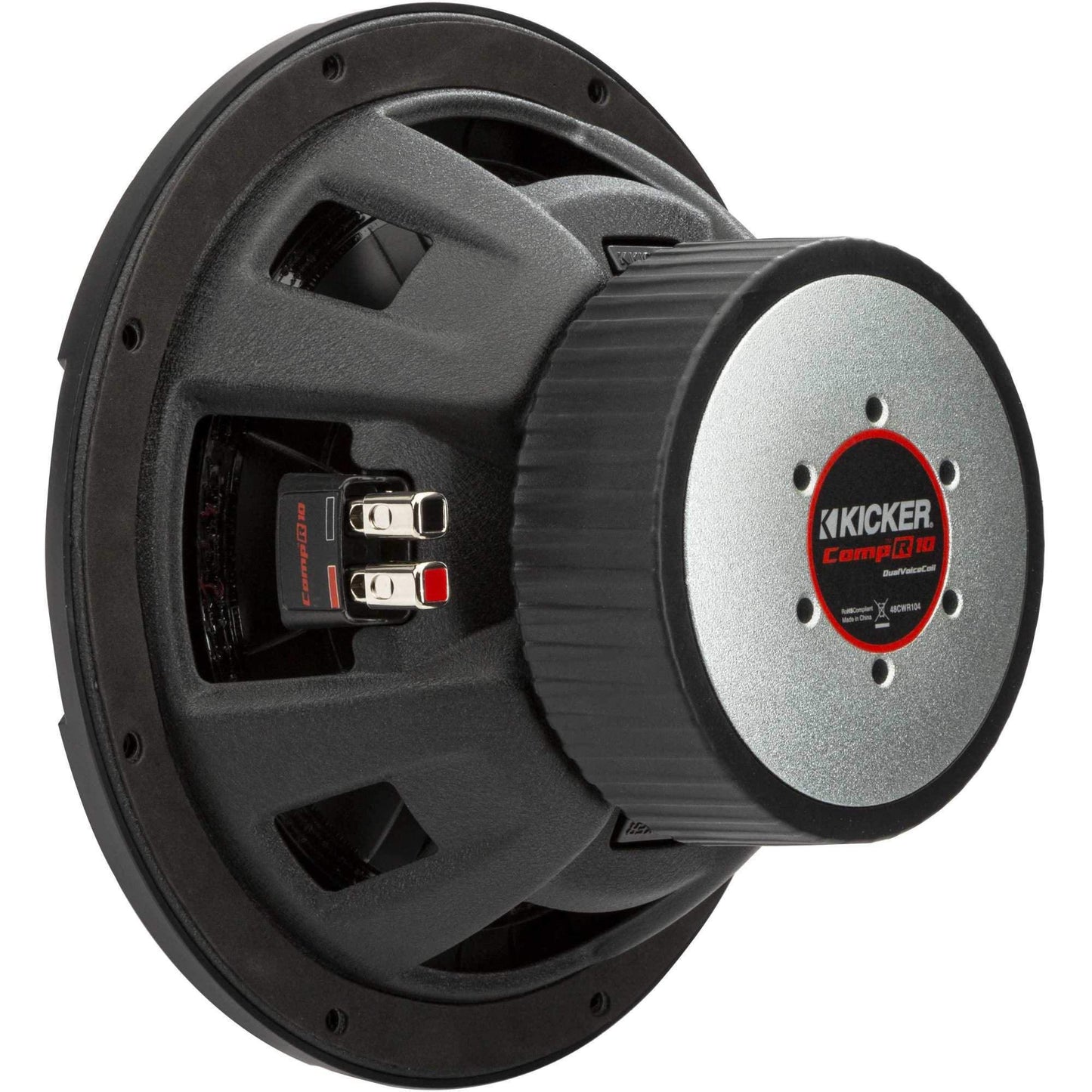 Kicker 48CWR102 CompR 10" Subwoofer, DVC, 2-ohm