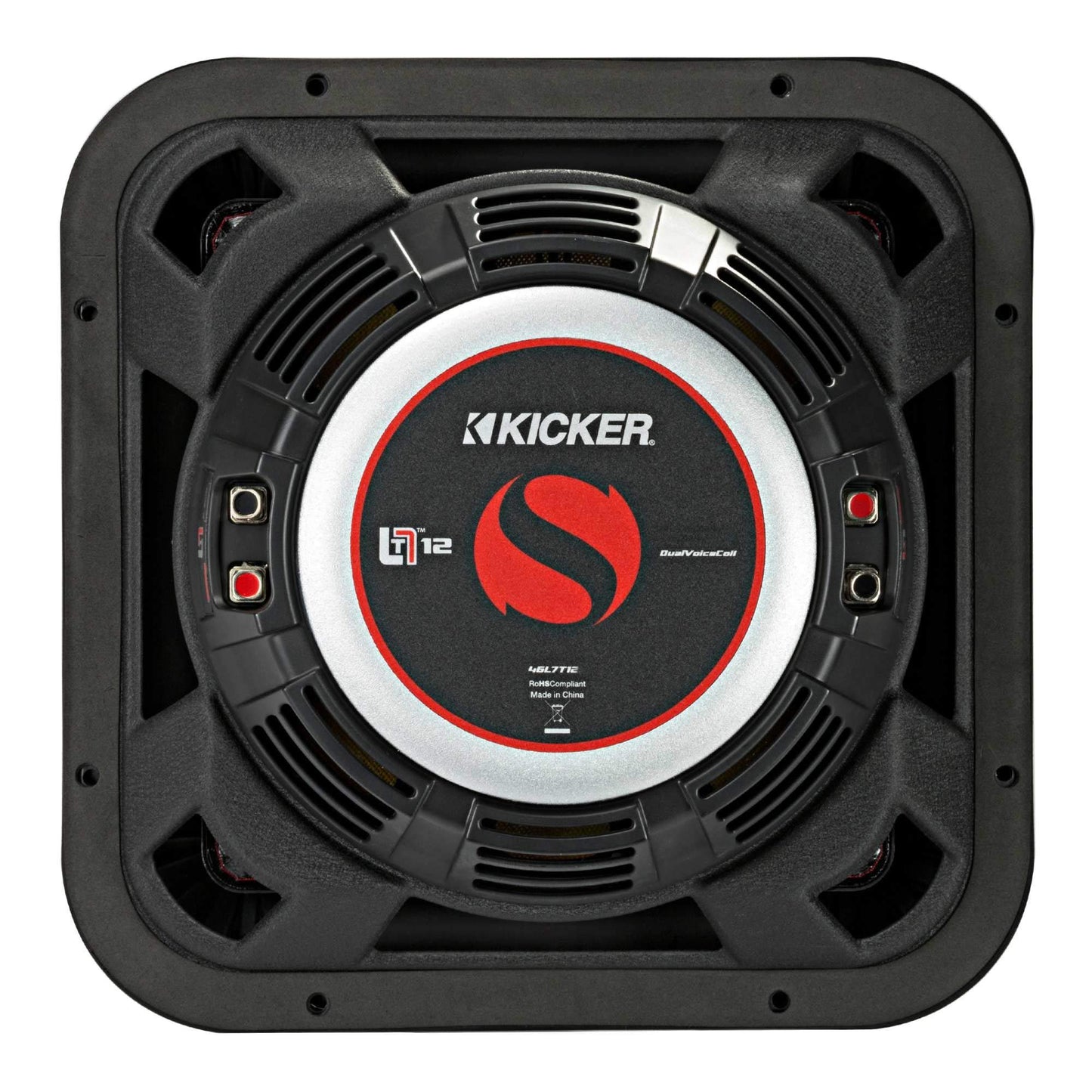 Kicker 46L7T124 L7T L7-Thin 12-Inch (30cm) Subwoofer, Dual Voice Coil, 4-Ohm