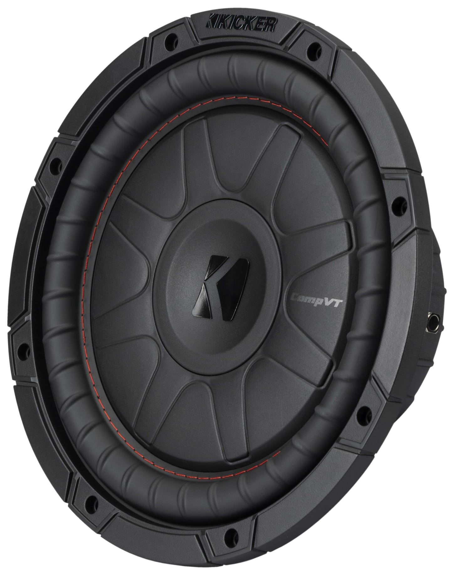 Kicker 52CVT104 CompVT 10-Inch (25cm) Subwoofer, 4-Ohm Single Voice Coil, 350W