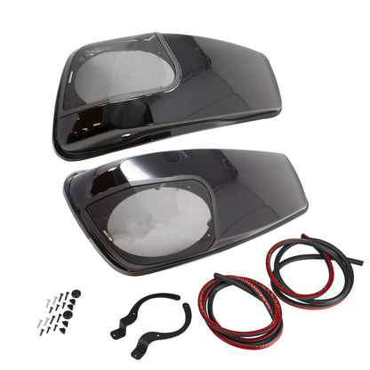 Kicker 46HDBL69VB Painted Left and Right Bag Lid Kit with 6x9 Speakers for Harley Davidson Motorcycles