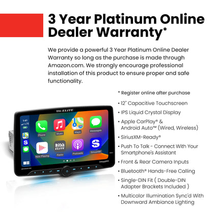 BOSS Elite BE12ACP.WX Single DIN Car Stereo Wireless Apple CarPlay