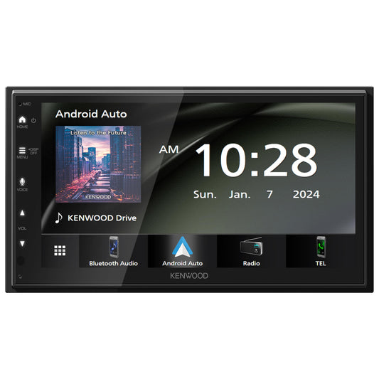 KENWOOD DMX40S Mechless 6.8" AM FM Bluetooth Car Stereo- Apple CarPlay, Android Auto