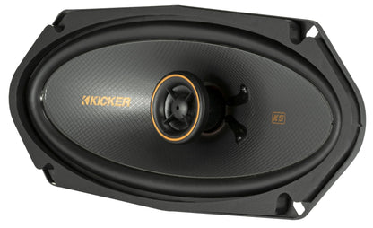 Kicker 51KSC41004 Coaxial Speaker System, 2-Way Design, Pair, 4" x 10"