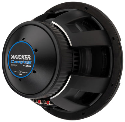 Kicker 51CWQ124 CompQ Q-Class 12" Subwoofer, Dual 4-Ohm Voice Coils
