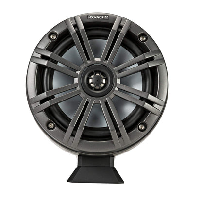 Kicker KMFC65 6.5" Flat Mount Loaded Marine Wake Towers, Black