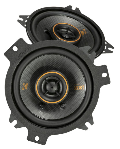 Kicker 51KSC404 Coaxial Speaker System, 2-Way Design, Pair, 4"