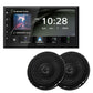 Kenwood DMX40S 6.8" Bluetooth Car Stereo + Kenwood KFC-1698RS 6.5" 2-Way Speakers