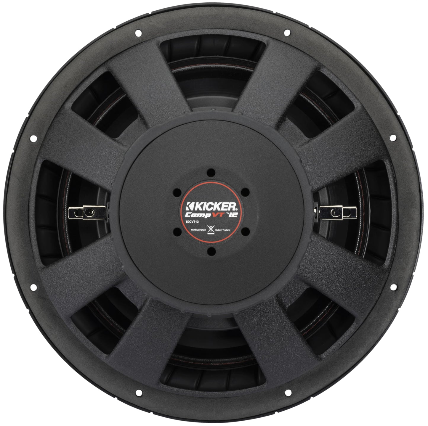 Kicker 52CVT124 CompVT 12-Inch (30cm) Subwoofer, 4-Ohm Single Voice Coil, 400W