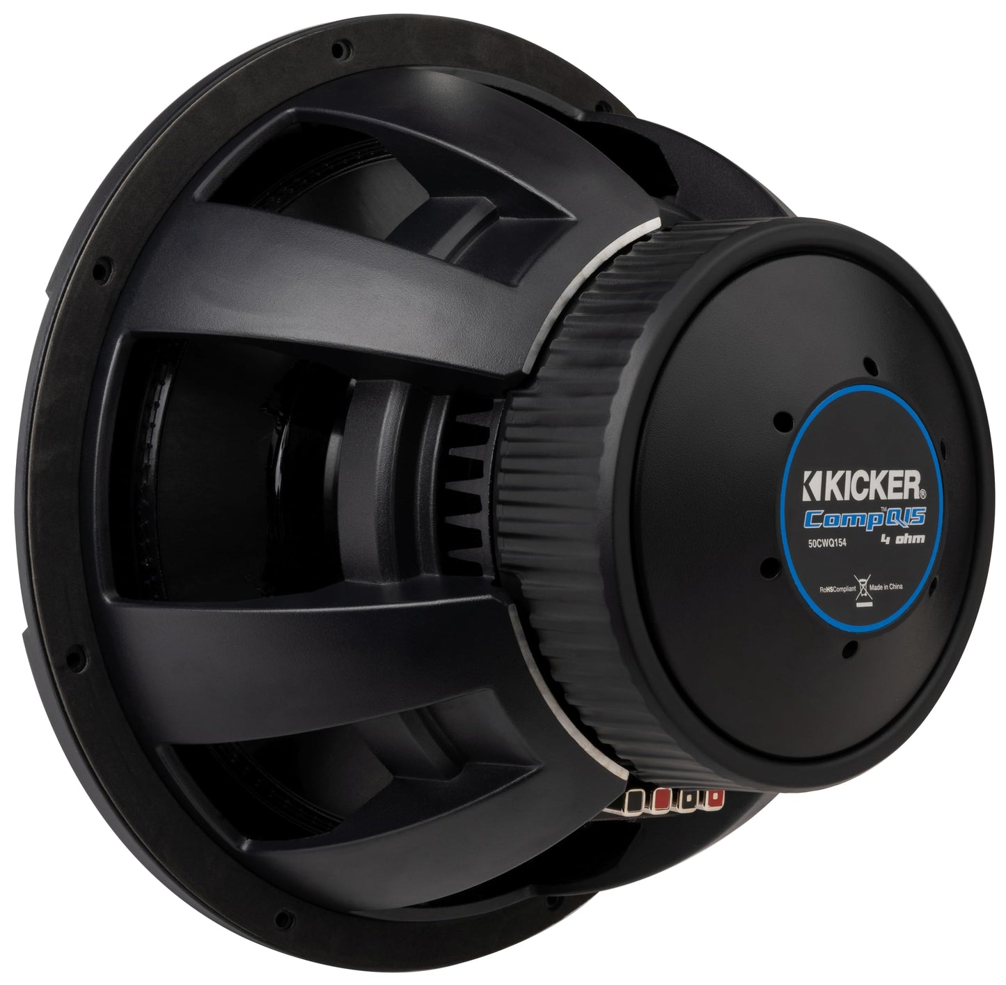 Kicker 51CWQ154 CompQ Q-Class 15" Subwoofer, Dual 4-Ohm