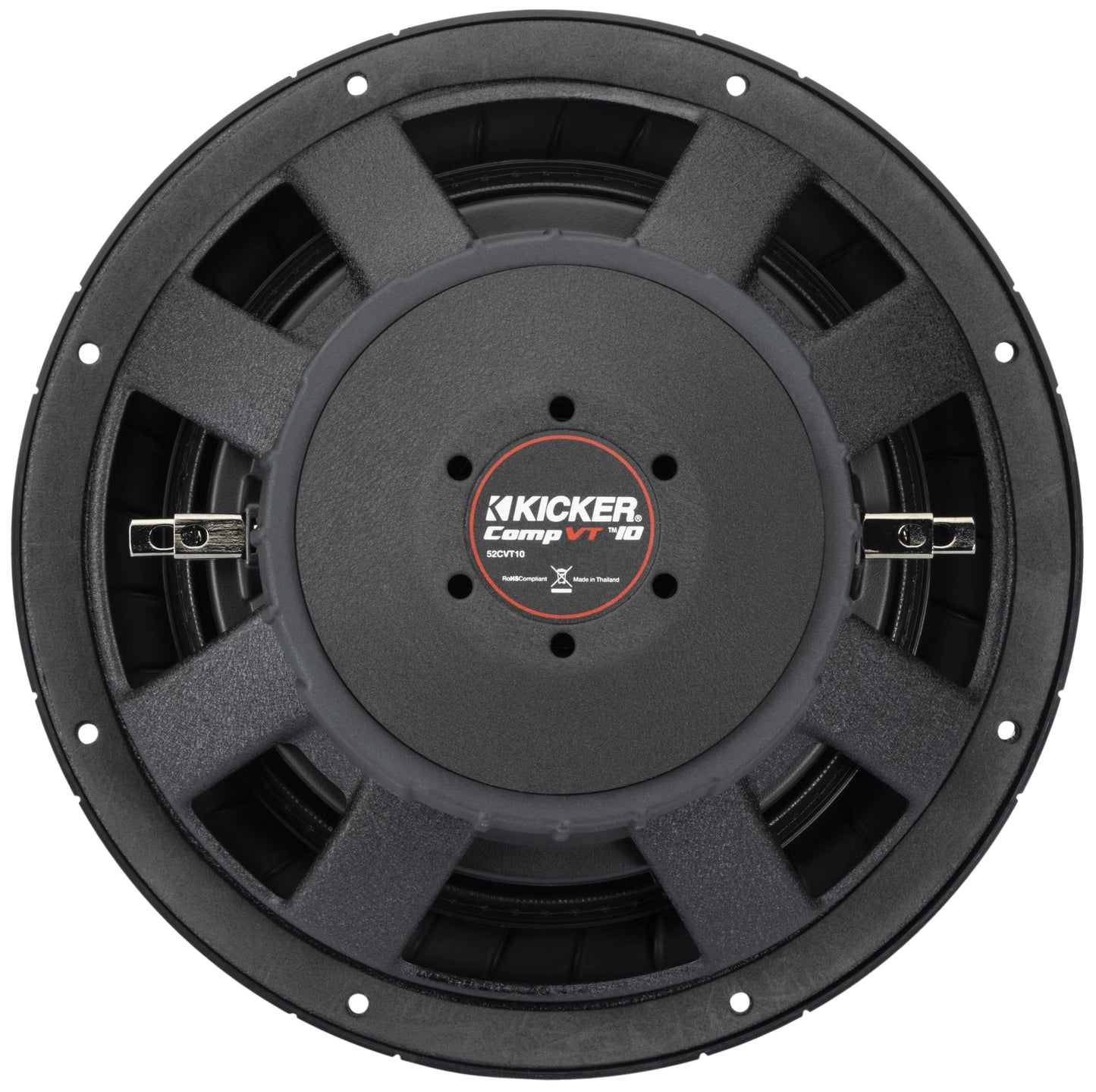 Kicker 52CVT104 CompVT 10-Inch (25cm) Subwoofer, 4-Ohm Single Voice Coil, 350W