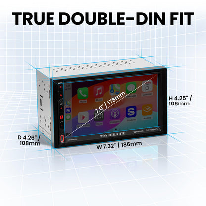 BOSS Elite BE7ACP.WX Wireless CarPlay/Android Auto 7" Double-DIN Receiver