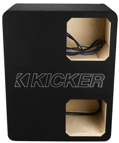 Kicker 49DUL7X12 Unloaded Subwoofer Enclosure for Dual 12" Square Subwoofer