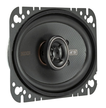 Kicker 51KSC4604 Coaxial Speaker System, 2-Way Design, Pair, 4" x 6"