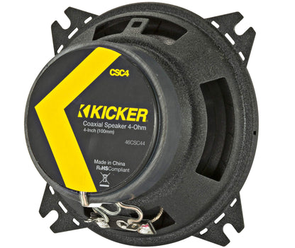 Kicker 46CSC44 4" 300 Watt 4-Ohm 2-Way Car Audio Coaxial Speaker (Pair)