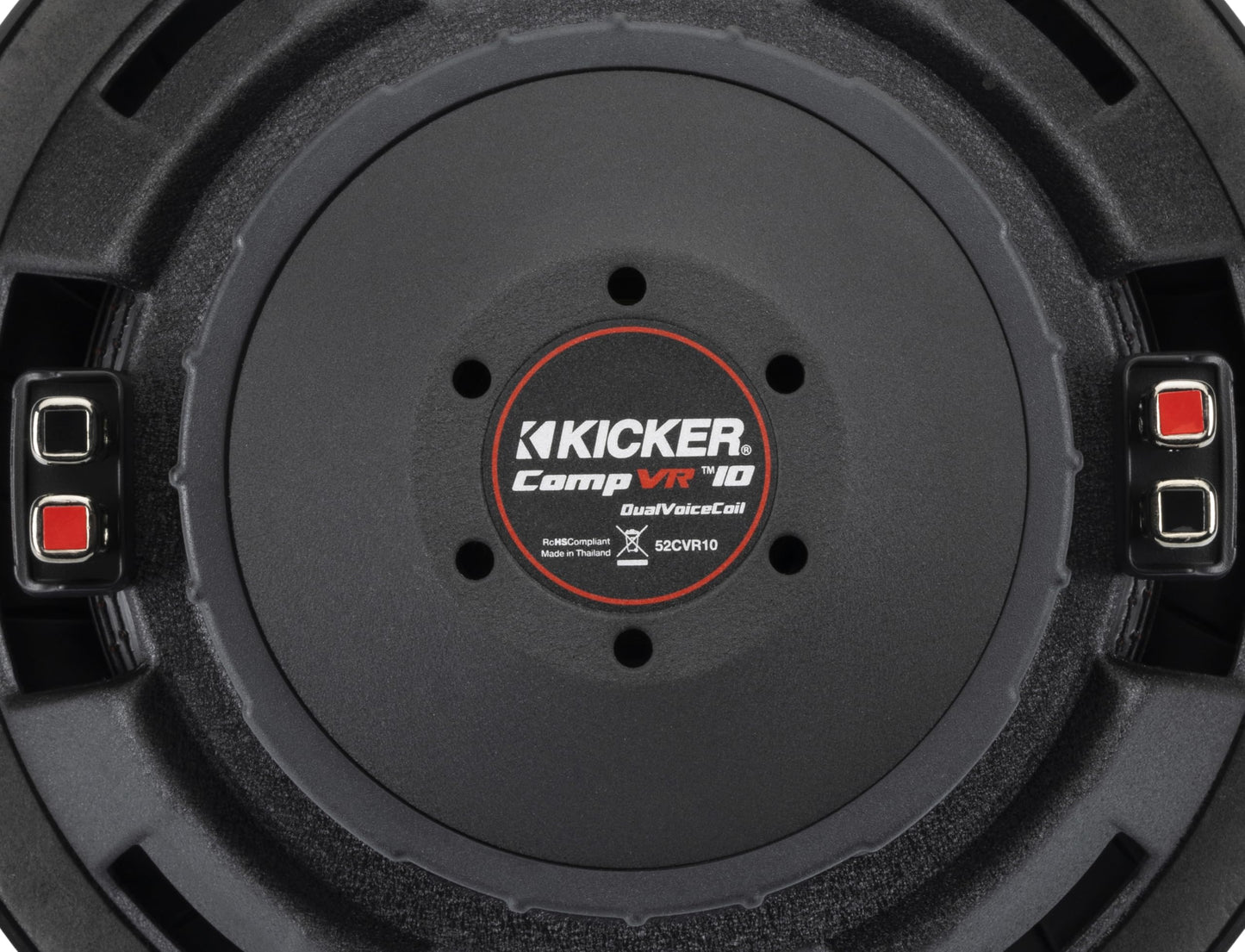 Kicker 52CVR102 CompVR 10-Inch (25cm) Subwoofer, 2-Ohm Dual Voice Coil, 350W