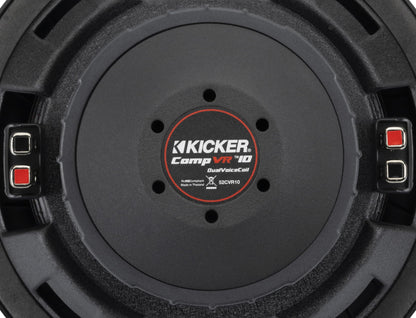 Kicker 52CVR102 CompVR 10-Inch (25cm) Subwoofer, 2-Ohm Dual Voice Coil, 350W