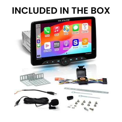 BOSS Elite BE9ACP.X SDIN Car Stereo, Wired Apple CarPlay, Android Auto SXM Ready