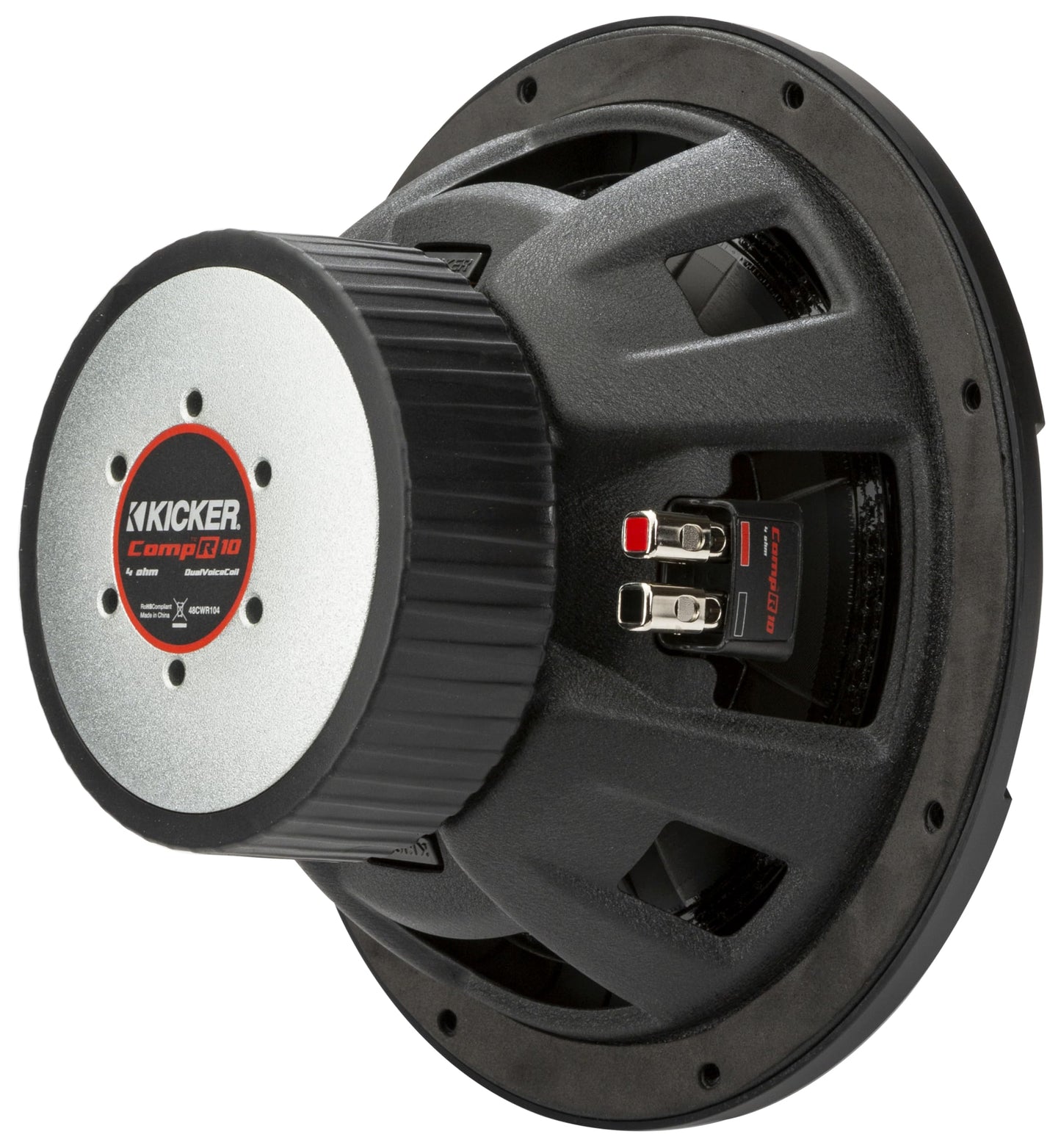 Kicker 48CWR104 CompR 10" Subwoofer, DVC, 4-ohm