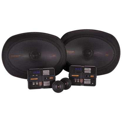 Kicker 51KSS6904 Component Speaker System, 2-Way Design, Two - 6" x 9" Woofers