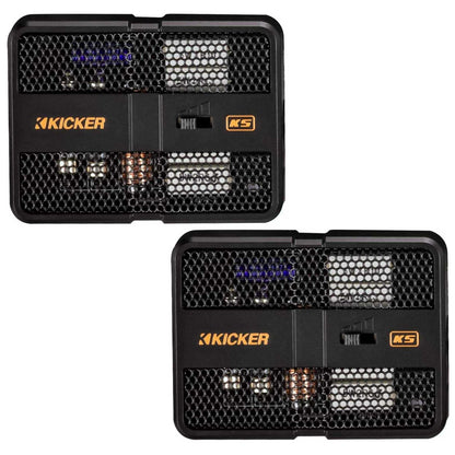 Kicker 51KSS6804 Component Speaker System, 2-Way Design, Two - 6" x 8" Woofers