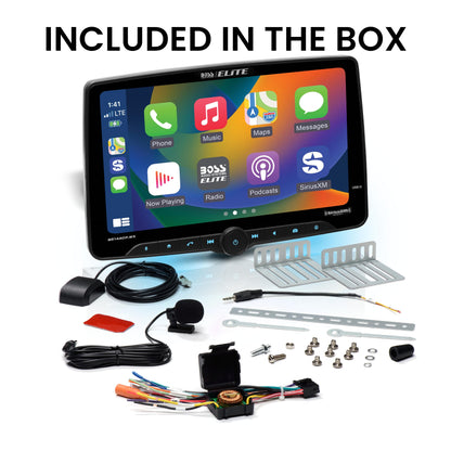 BOSS Elite BE14ACP.WX SDIN Car Stereo, Wireless Apple CarPlay, Android Auto