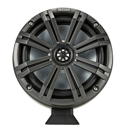 Kicker KMFC8 8" Flat Mount Loaded Marine Wake Towers, Black