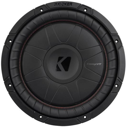 Kicker 52CVT124 CompVT 12-Inch (30cm) Subwoofer, 4-Ohm Single Voice Coil, 400W