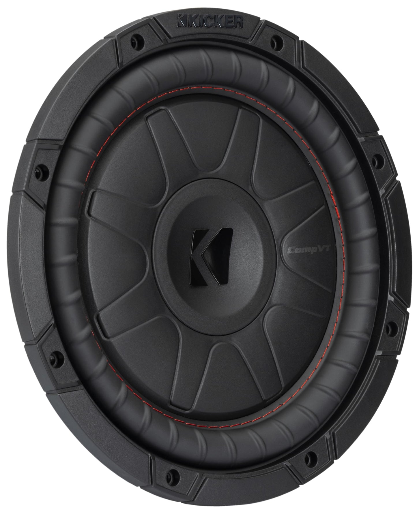 Kicker 52CVT104 CompVT 10-Inch (25cm) Subwoofer, 4-Ohm Single Voice Coil, 350W