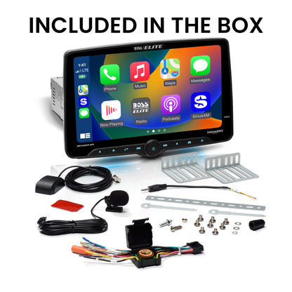 BOSS Elite BE10ACP.WX 10.1" Wireless CarPlay/Android Auto Floating Receiver (SiriusXM + Camera Ready)