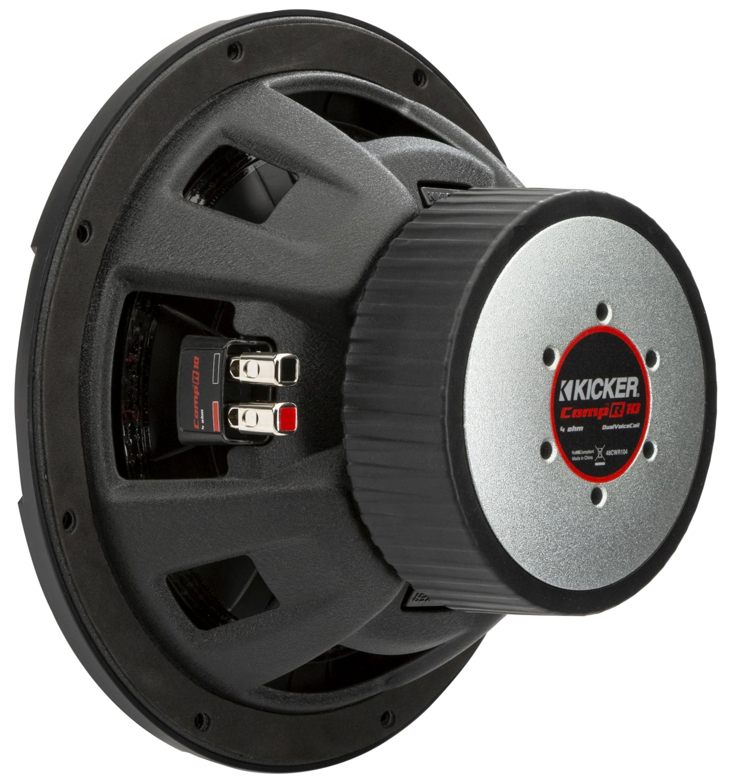 Kicker 48CWR104 CompR 10" Subwoofer, DVC, 4-ohm