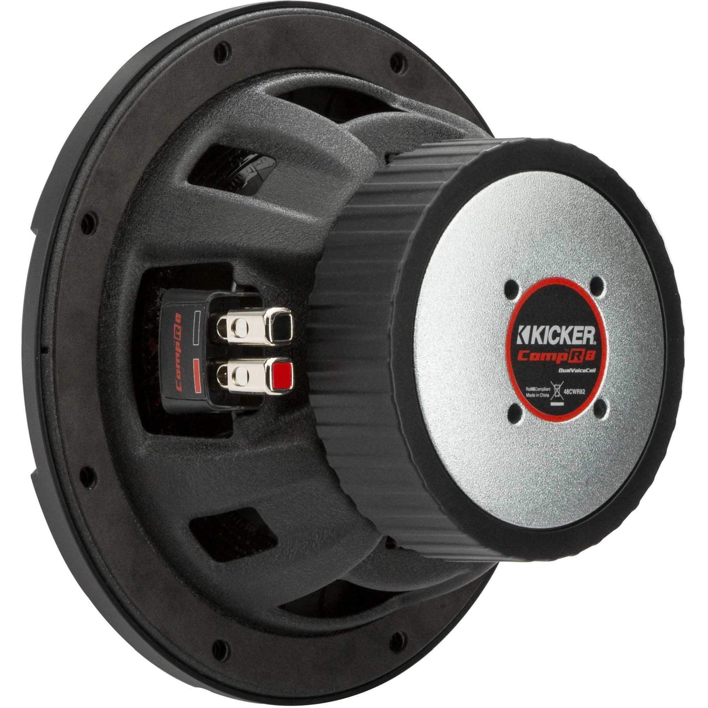 Kicker 48CWR82 CompR 8" Subwoofer, DVC, 2-ohm