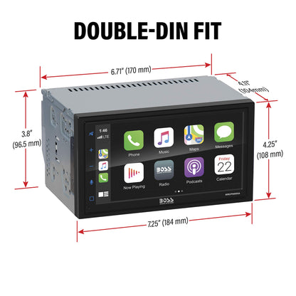 BOSS MRCP9685A Marine CarPlay Android Auto 6.75" Receiver w/ Bluetooth & Camera Input