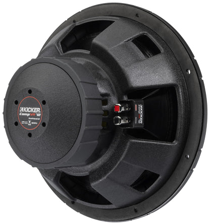 Kicker 52CVR122 CompVR 12-Inch (30cm) Subwoofer, 2-Ohm Dual Voice Coil, 400W