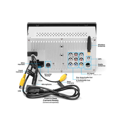 BOSS Elite BE7ACP.WX Wireless CarPlay/Android Auto 7" Double-DIN Receiver