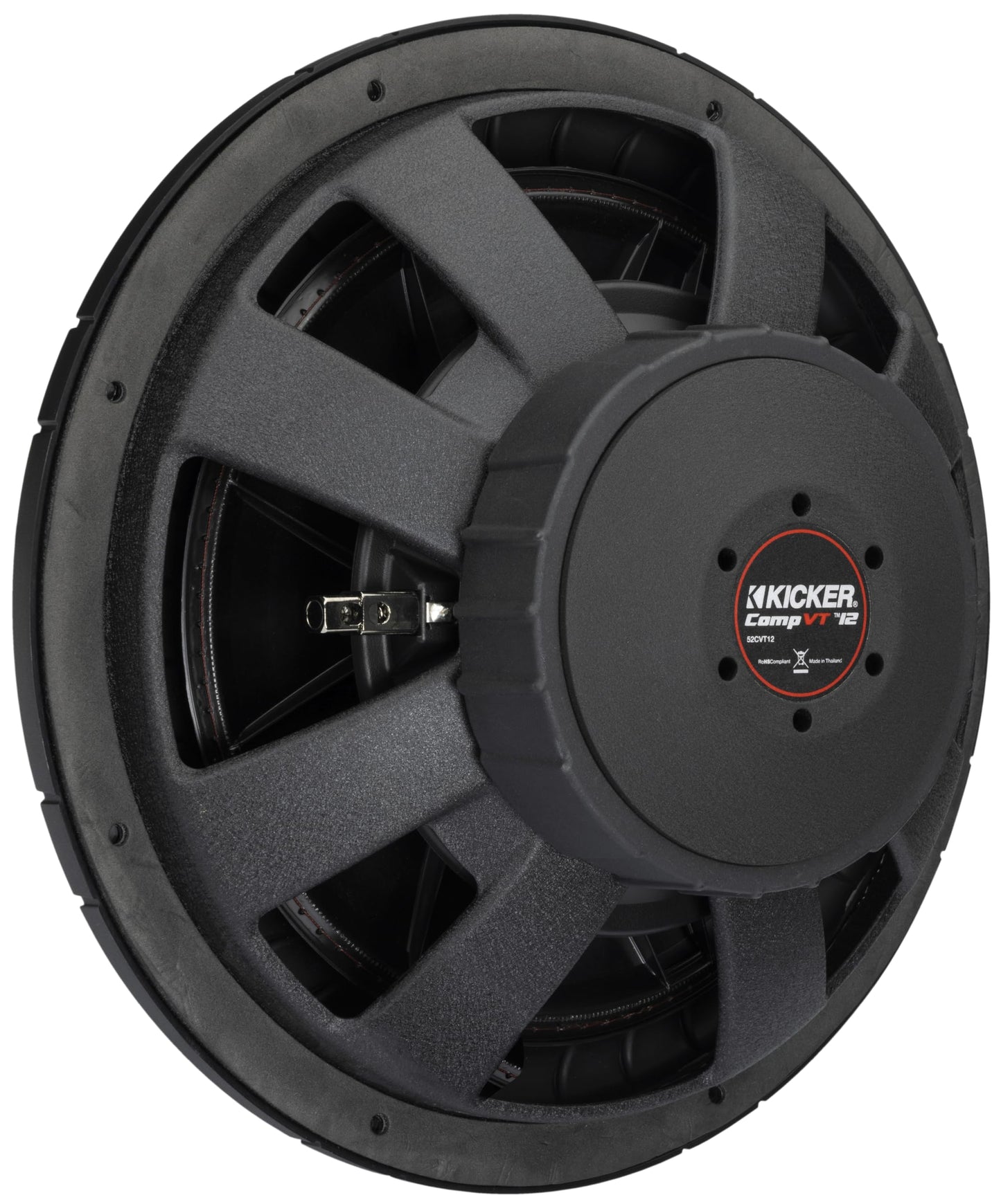 Kicker 52CVT124 CompVT 12-Inch (30cm) Subwoofer, 4-Ohm Single Voice Coil, 400W